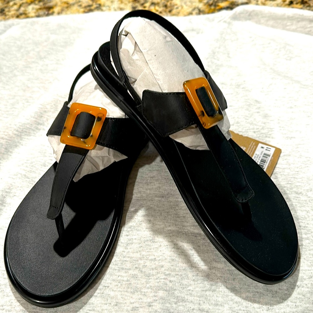 Brand new OluKai Black Thong sling back sandal.